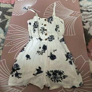 White floral romper